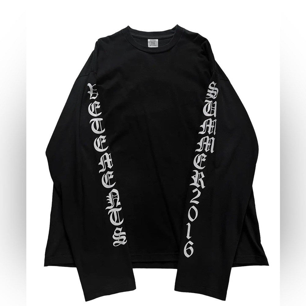 Vetements Summer 2016 Black Oversized Sweatshirt